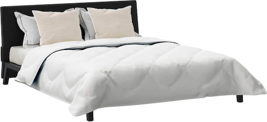 vidaXL Σετ Πάπλωμα Διπλό με Γέμιση Microfiber 200x200εκ. Λευκό 3τμχ