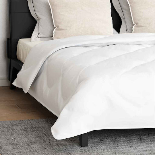 vidaXL Σετ Πάπλωμα Διπλό με Γέμιση Microfiber 200x200εκ. Λευκό 3τμχ