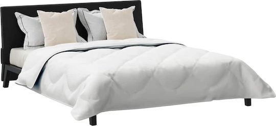 vidaXL Duvet Set Queen with Microfiber Filling 240x220cm White 3pcs