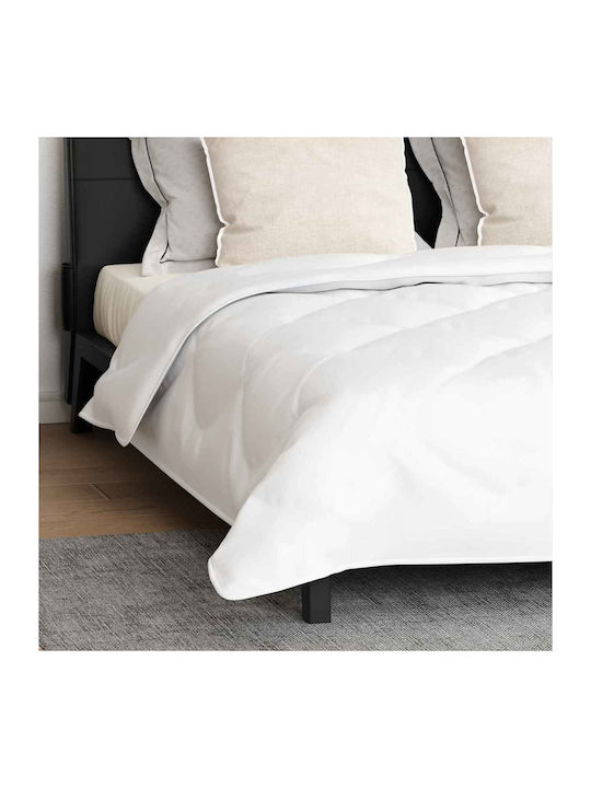 vidaXL Σετ Πάπλωμα Υπέρδιπλο με Γέμιση Microfiber 240x220εκ. Λευκό 3τμχ