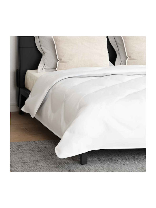 vidaXL Duvet Set Queen with Microfiber Filling 220x260cm White 3pcs