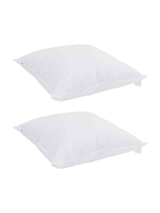 vidaXL Комплект Пухено Двойно с Пълнеж Microfiber 200x220бр Бял 3бр