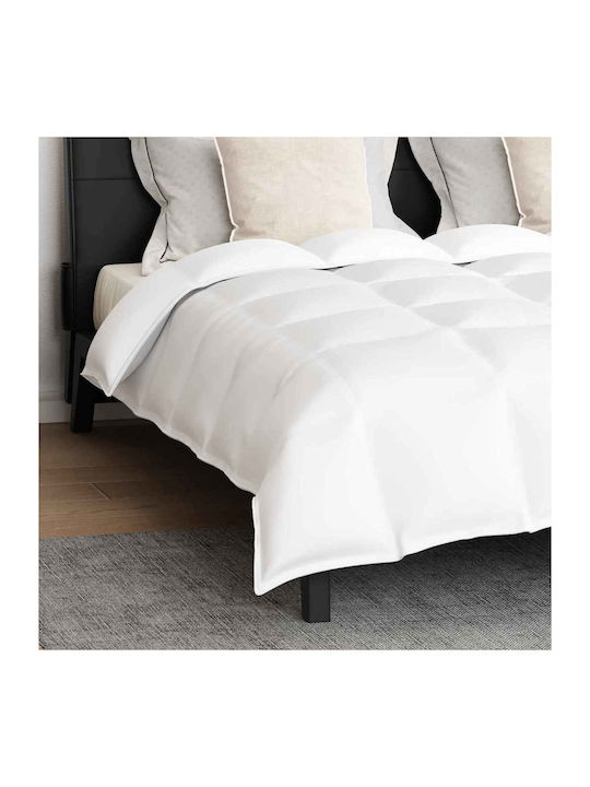 vidaXL Bettdecken-Set Großes Doppelbett mit Microfiber-Füllung 220x260cm White 3Stück