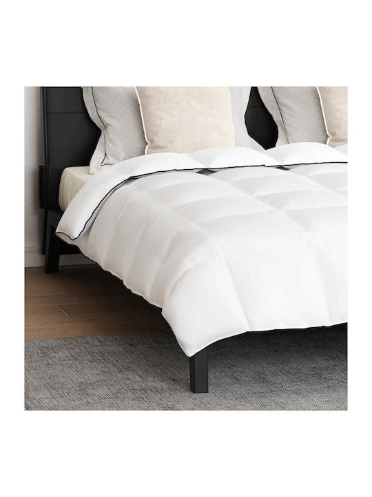 vidaXL Bettdecken-Set Großes Doppelbett mit Microfiber-Füllung 220x260cm White 3Stück
