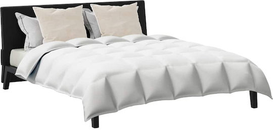 vidaXL Комплект Пухено Двойно с Пълнеж Microfiber 200x220бр Бял 3бр