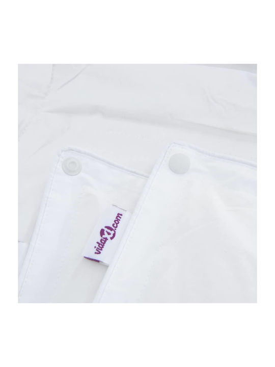 vidaXL Bettdecken-Set Doppelbett mit Microfiber-Füllung 200x220cm White 3Stück
