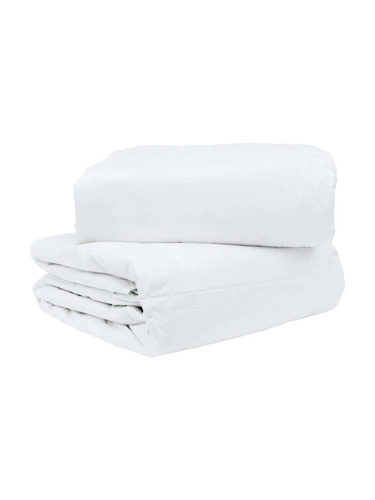 vidaXL Duvet Set Double with Microfiber Filling 200x220cm White 3pcs