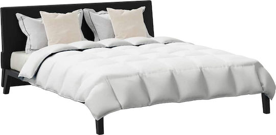 vidaXL Duvet Set Double with Microfiber Filling 200x200cm White 3pcs