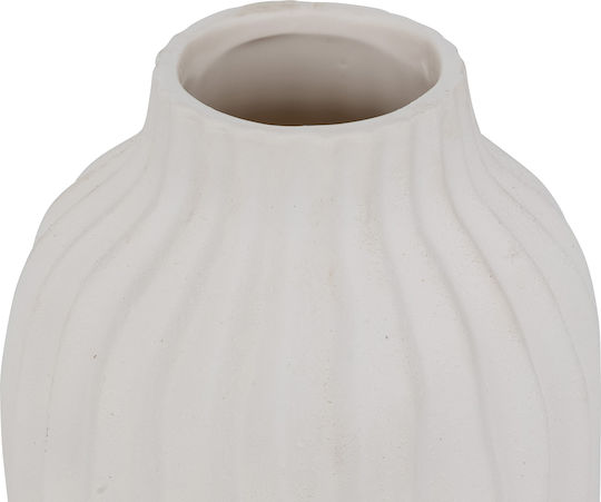 Διακοσμητικό Βάζο Κεραμικό Fernan Λευκό 15x15xΥ22cm