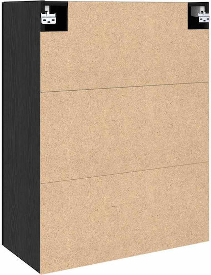 vidaXL Bathroom Cabinet L69.5xW34xH90cm Black