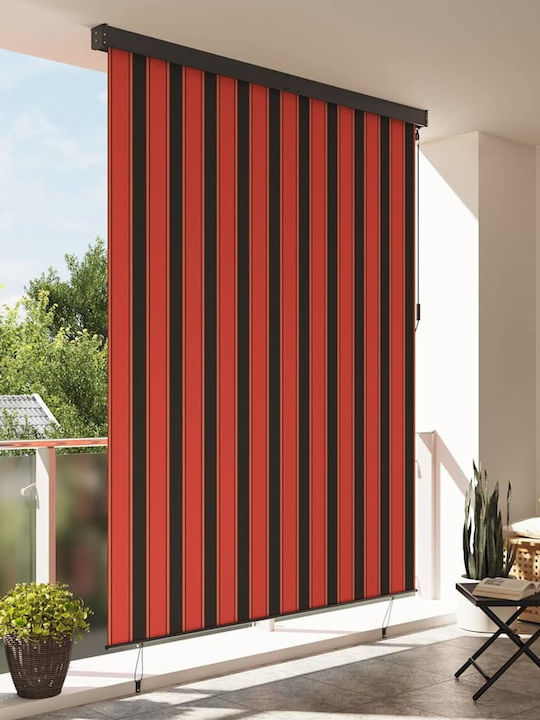 vidaXL Πλαϊνό Ρολό Σκίασης Βεράντας Μαύρο 2x2.5m