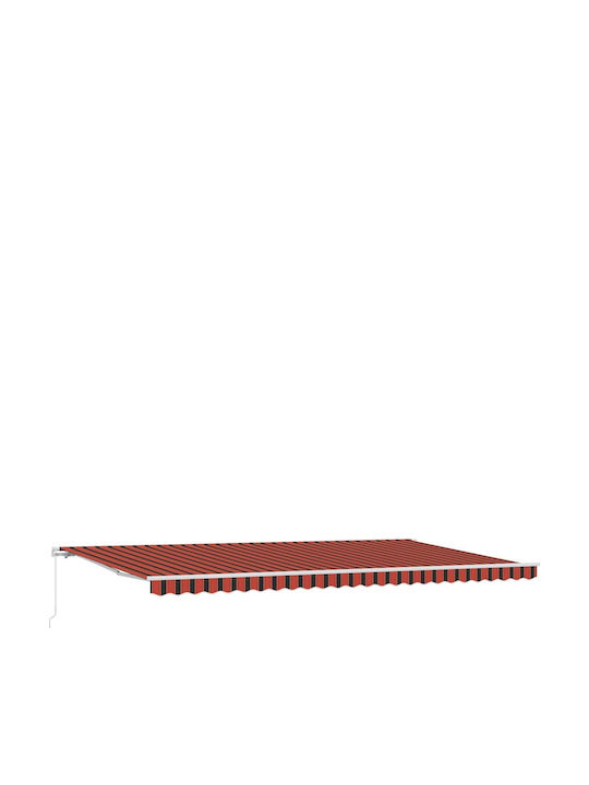 vidaXL Cort Terasă cu LED Portocaliu x3m