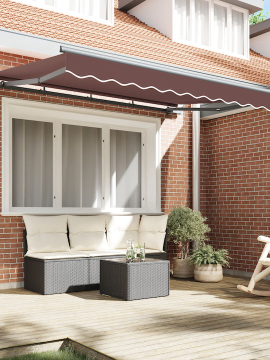 vidaXL Terrace Wall Tent Brown 3.5x2cm