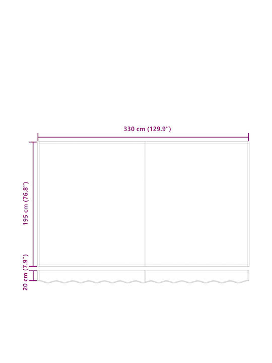 vidaXL Τέντα Βεράντας Μπλε 3.5x2m