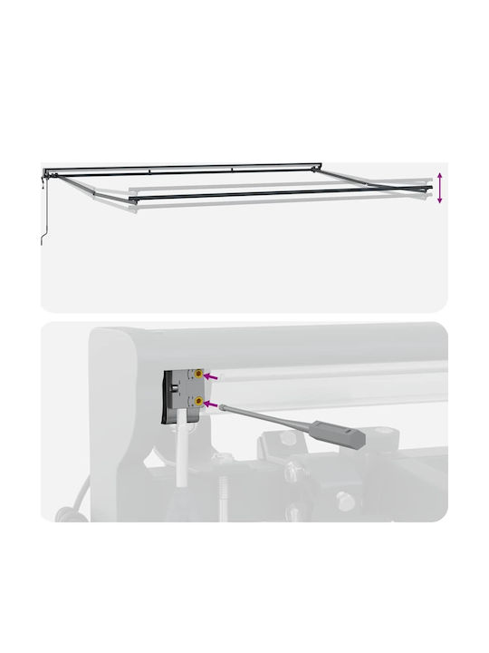 vidaXL Tenda-Rahmen Terrasse 5x3m