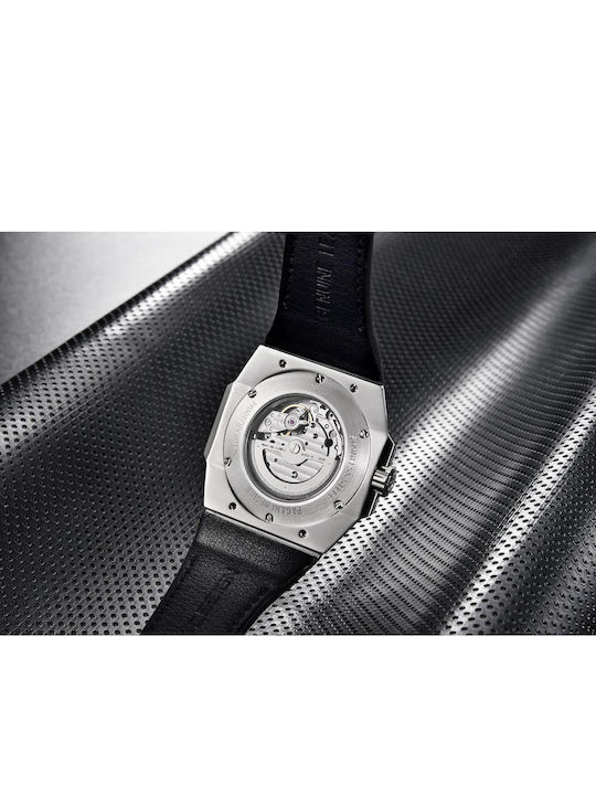 Pagani Design Men's Watch Chronograph Automatic with Black Leather Strap