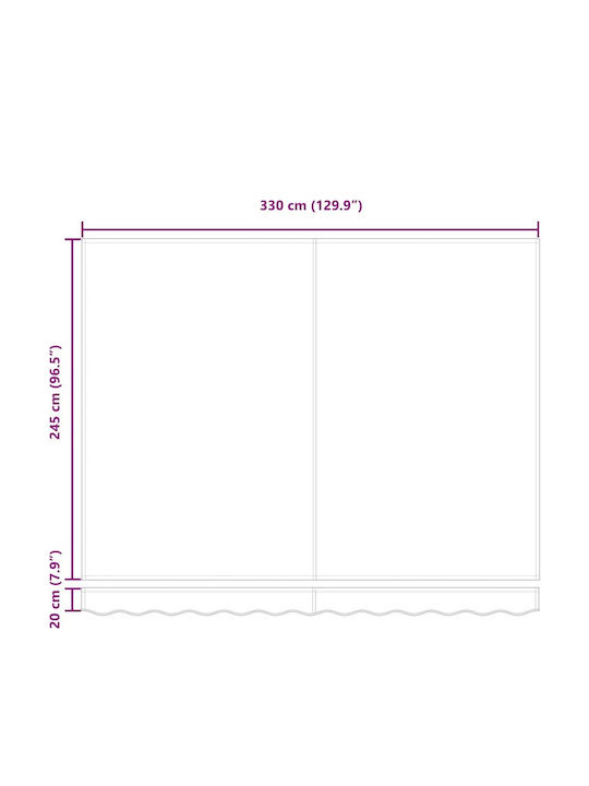 vidaXL Tenda-Rahmen Terrasse 3.5x2.5m