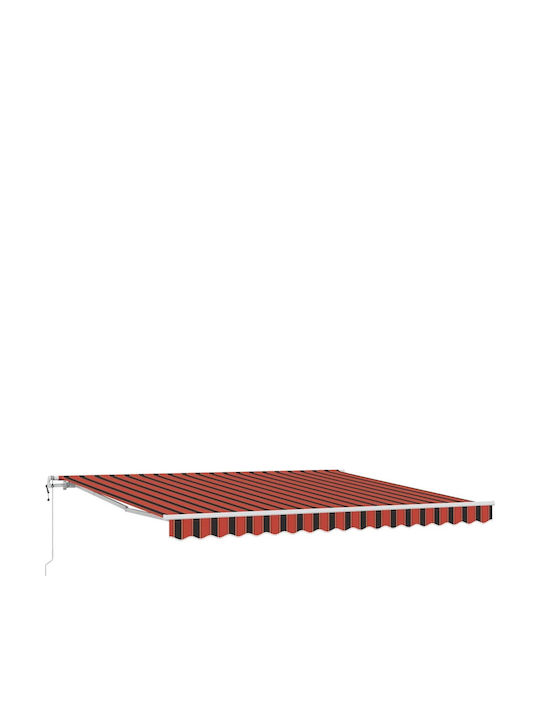 vidaXL Zelt Terrasse mit LEDs Orange 4x3m