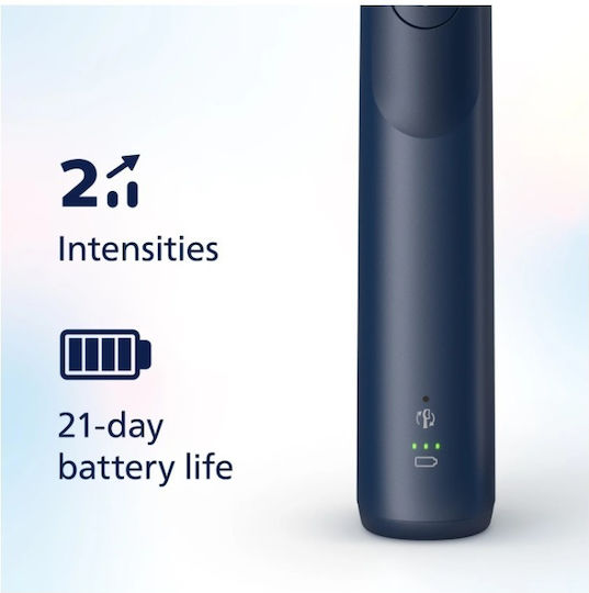 Philips Sonicare 5300 Ηλεκτρική Οδοντόβουρτσα με Αισθητήρα Πίεσης Navy Μπλε