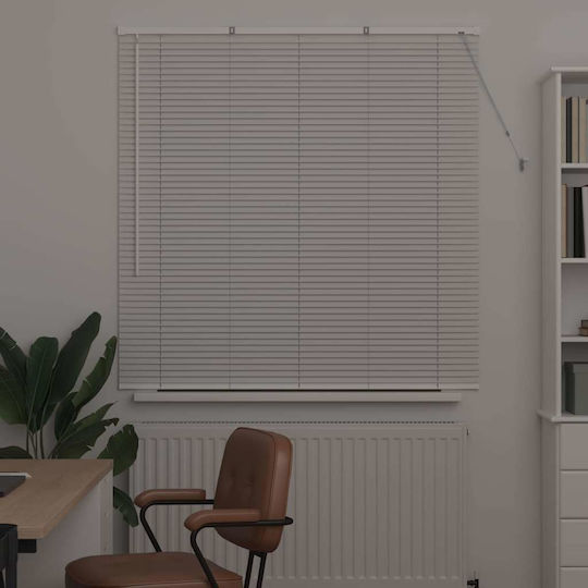 vidaXL Beschattungsrollo Aluminium in Weiß Farbe L130xH130cm