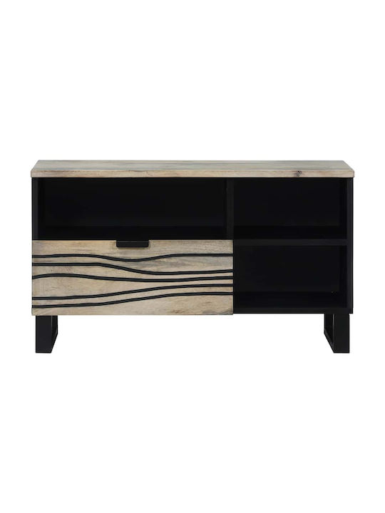 Kleiderschrank Büro Λευκό Και Μαύρο 80x33.5x46cm