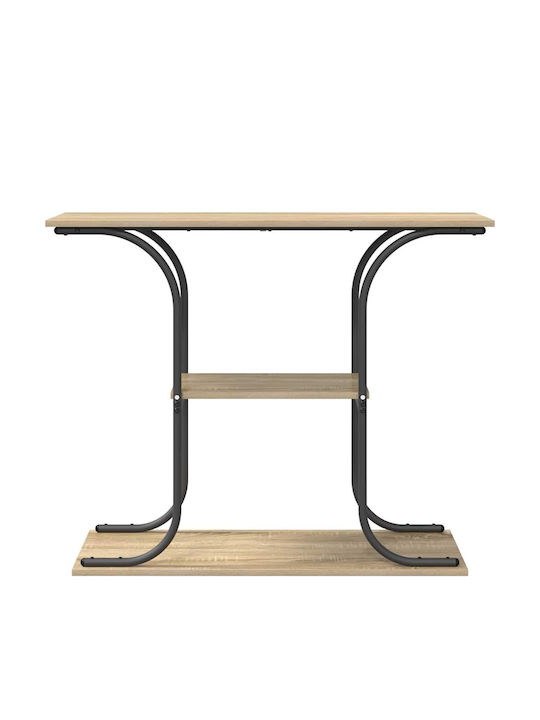 Console Table Wood & Metal Sonoma Oak L101xW35xH80.5cm