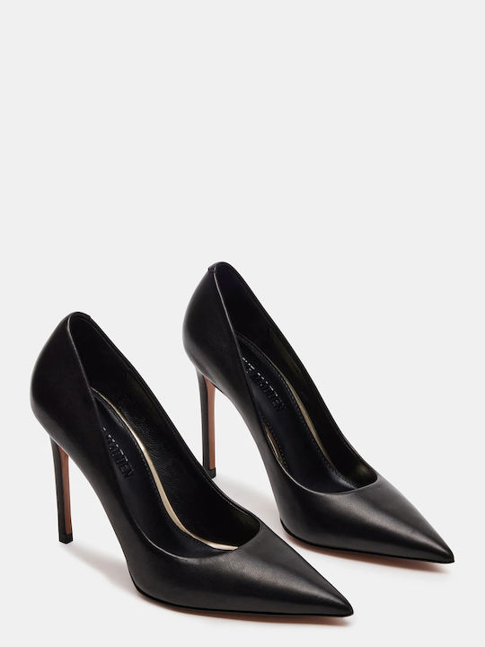 Leather Black Heels Thrive