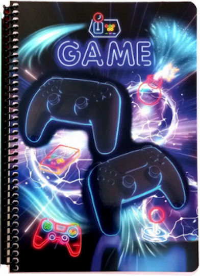 Back Me Up Τετραδιο Σπιραλ 2 Θεματων 17χ25 Neon Game Dinosaur 357-26402