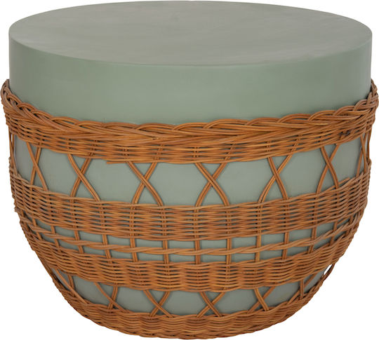 Round Central Coffee Table Fiber Green 56x56x47 cm