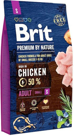 Brit Premium Adult Small 8kg Dry Food for Adult Small Breed Dogs with Meat and Chicken