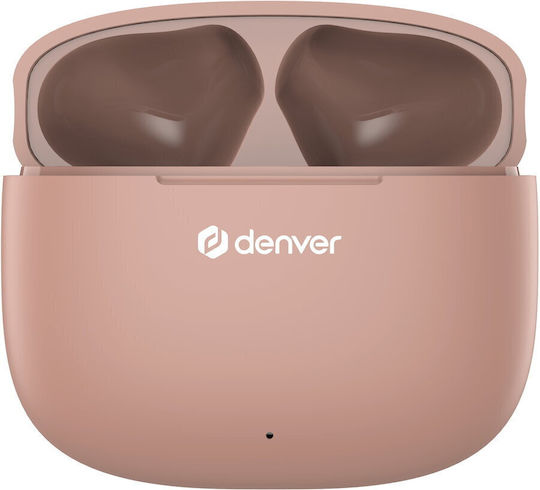 Denver TWE-48W In ear Bluetooth хендсфри Слушалки с Кутийка за Зареждане Розово злато