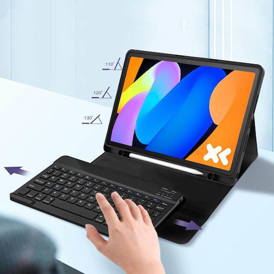 Tech-Protect Smartcase Klappdeckel mit Tastatur im Englisch US Schware (Lenovo Idea Tab 11.0 TB-336)
