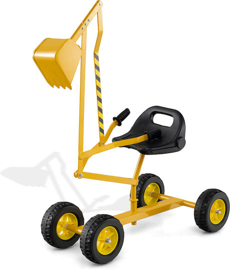 Kids Ride On Excavator Foot-to-Floor with Pedal Yellow