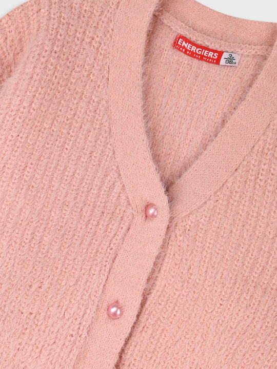Kids Cardigan Knitted Candy Pink