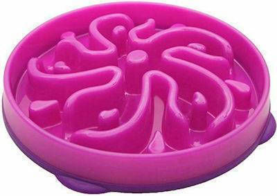 Pawise Kunststoff Schalen Futter & Wasser Langsame Fütterung für Hund & Katze 28cm in Rosa Farbe