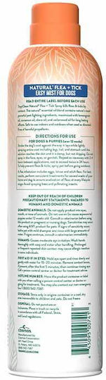 Tropiclean Natural Flea & Tick Easy Mist Spray Dogs Ψύλλους & Τσιμπούρια Σκύλους 396ml