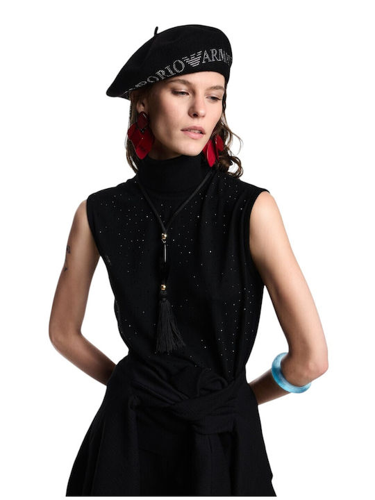 Emporio Armani Frauen Wolle Hut Schwarz