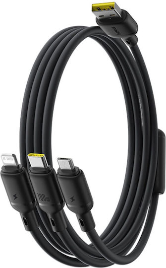 Baseus Rapid Series 3-in-1 USB to 1.5m 5A Cable (P10377705123-00)