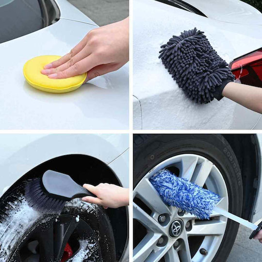 vidaXL Perii de Curățare pentru Materiale plastice pentru interior - Tabloul de bord Auto 13buc