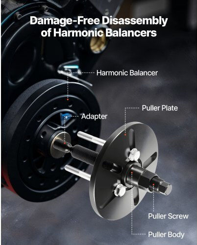 Vevor Harmonischer Schwungradabzieher Entfernen & Installations-Tool-Kit Schwungrad Kurbelwelle