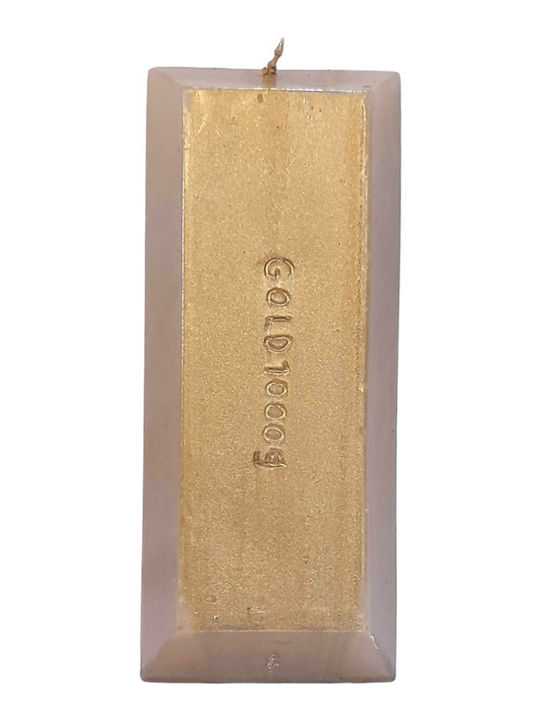 Easter Candle 16cm Gold (Miscellaneous Designs)