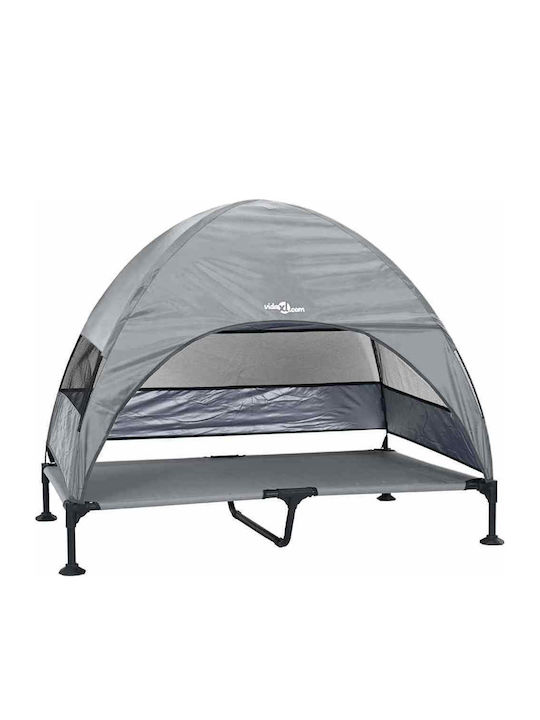 Elevated Dog Bed Removable Roof Light Gray XL Steel Elevated Dog Bed Removable Roof Light Gray XL Steel