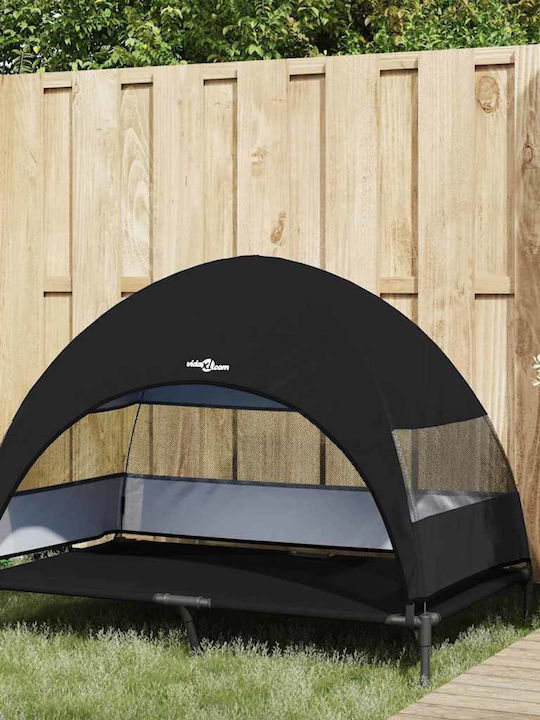 vidaXL Elevated Dog Bed Black 127x106cm