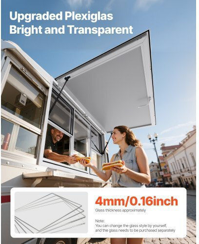 Vevor 152x92 Cm Concession Stand Serving Window Food Truck Service Awning
