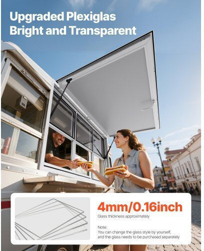 Vevor 152x92 Cm Concession Stand Serving Window Food Truck Service Awning