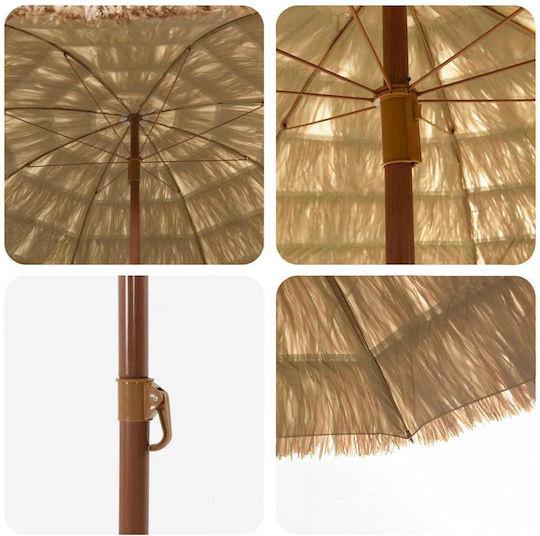 vidaXL Folding Beach Umbrella Diameter 2.65m