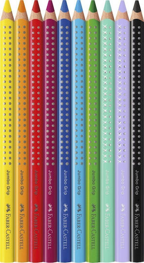 Faber-Castell Grip Sparkle Farbstift-Set mit dicker Spitze in einer Box 10Stück Packung von 1 Verpackungen