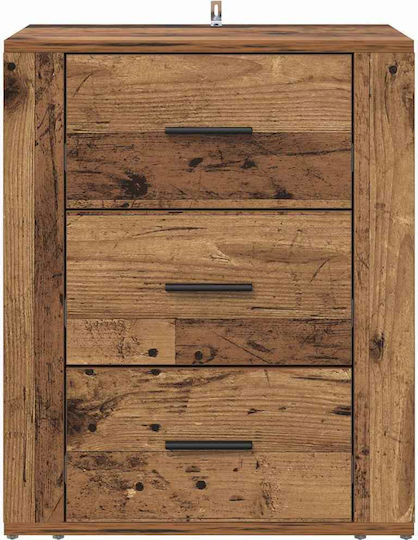 Κομοδίνο Ξύλινο Παλιό ξύλο 50x36x60cm