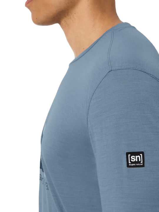Sportliche Langarmbluse Blau