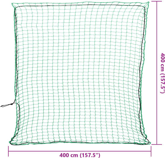 vidaXL Δίχτυ Φορτίου Οχημάτων 400x400cm Πράσινο